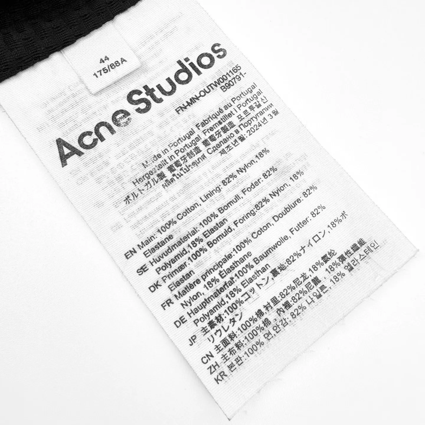 【 】 Acne Studios （Black） 6, ， Cream White Retro Acne Studios Retro 。 。 。 。 Size:42-44-46-48